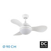 Ventilador Dc Solido 24w Blanco 3aspas 91d 2640lm 3000k,4000k,6500k Remoto+memoria+temporizador - Imagen 2