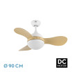 Ventilador Dc Solido 24w Blanco 3aspas Haya 91d 2640lm 3000-4000-6500k Remoto+memoria+temporizador - Imagen 2