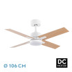 Ventilador Dc Talco 20w Blanco 4asp. Blanco/haya 6velocidades 3000-4000-6500k 2350lm Remoto, Memoria, Temporizador 106d - Imagen 2