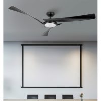 Ventilador Dc Tarento 24w Negro 3aspas 6vel 132d 2424 Lm 3000k, 4000k, 6500k Remoto+ Regulable Intensidad+ Temporizador+ Memoria