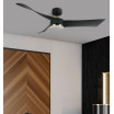 Ventilador Dc Tempel 26w Negro/cuero 3 Aspas 132d 6vel. 3000k, 4000k, 6500k 2950lm C/remoto, Memoria Y Temporizador - Imagen 2