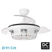 Ventilador Dc Tornado Mini Blanco 3xe27 91d 3aspas Desplegables 6velocidades C/remoto Y Temporizador - Imagen 2