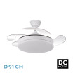 Ventilador Dc Tridente Mini 59w Blanco 4aspas Desp. 91d 6980lm Reg.intensidad Remoto+temporizador+memoria 3000-4000-6000k - Imagen 2