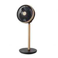 Ventilador De Pie Colibri Negro/haya 25w 12vel 70x28,5x28,5cm 3asp Motor Dc C/remoto Y Temporizador