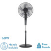 Ventilador De Pie Rayo Gris/negro 3 Vel.60w.5 Asp 43d C/ Remoto Y Temporizador 0,5h-7,5h - Imagen 2