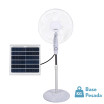 Ventilador De Pie Solar Frontera Blanco 20w 3vel 5aspas Fijo Y Rotatorio Bateria Litio Regx43x38cm - Imagen 2