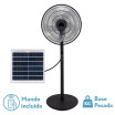 Ventilador De Pie Solar Rialto Negro 30w 3vel 5aspas Puerto Usb Bateria Litio 112x41x38cm - Imagen 2