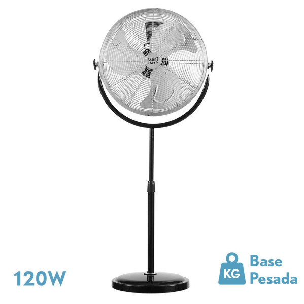 Ventilador De Pie Trascias 120w Negro Regx55x55 Cm 3 Velocidades Orientable