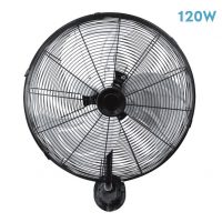Ventilador Pared Arrecife 120w Negro/plata 55d 3 Velocidades Orientable Y Oscilante