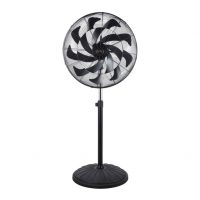 Ventilador Pie Indust.centurion Negro1velecidad 300w 16asp Fijo Y Rotat.oscilante Regx65x59cm