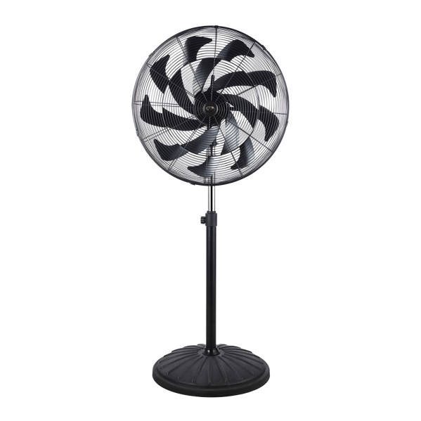 Ventilador Pie Indust.centurion Negro1velecidad 300w 16asp Fijo Y Rotat.oscilante Regx65x59cm