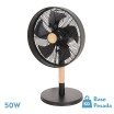Ventilador Sobremesa Falcon Negro/haya 3vel.45w 5 Asp. Oscilante Y Rotatorio 59x35x28cm - Imagen 2