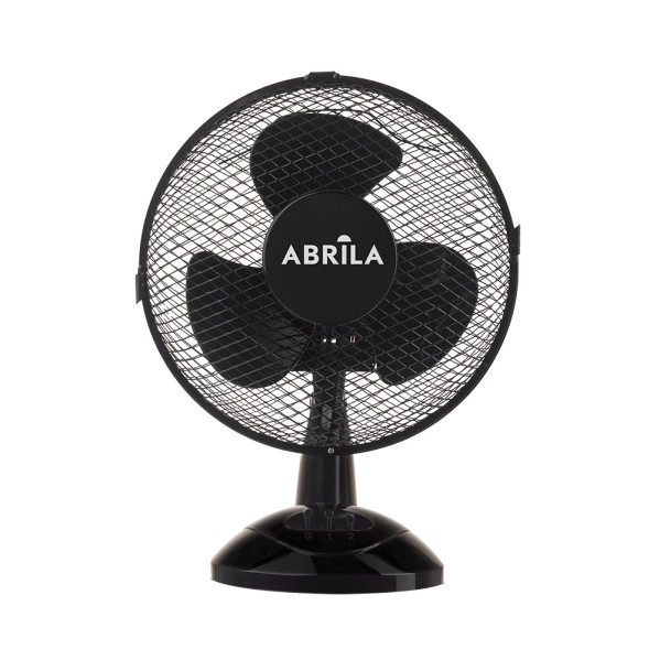 Ventilador Sobremesa Pizarro Pequeño Negro 2velocidades 25w Orientable Fijo Y Rotatorio 36x27x17cm