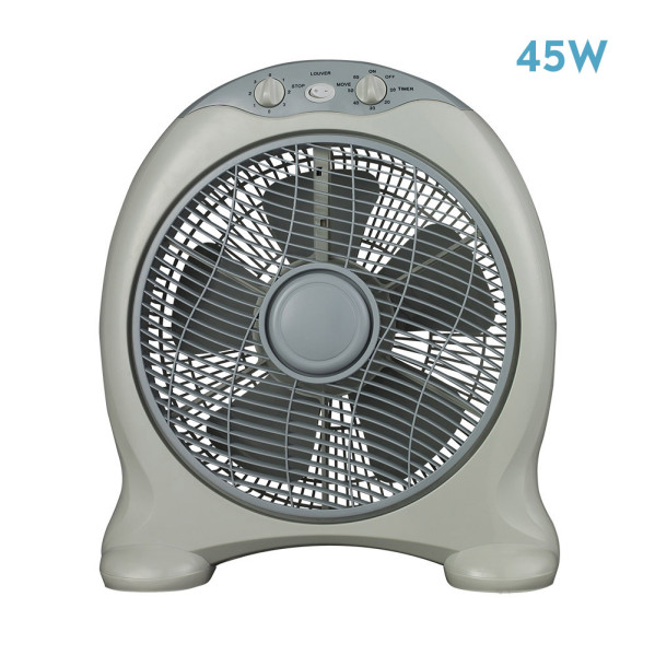 Ventilador Sobremesa Urgel 45w Gris 3vel. 5aspas Temporizador 45x38x15cm