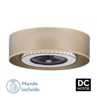 Ventilador DC Tania 72w Madera Clara 5 Aspas 6 Velocidades 3col Remoto,memoria,reg.Intensidad,temporizador 6120lm 70d