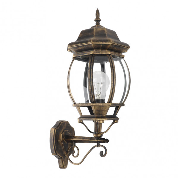 Aplique Ext.aluminio Caelum Peq.1xe27 Negro/oro 50x25x17 Cm