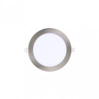 Downlight Obsidiana 12w 6500k Niquel Redondo 960lm  2,5x17x17 Cm Corte 15,5 Cm