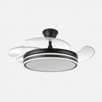 Ventilador Bayomo 59w 6980lm Negro 4 Aspas Desp. 34,5/42x50/107d.3 Color. Motor Dc..remoto+Reg.Intensidad