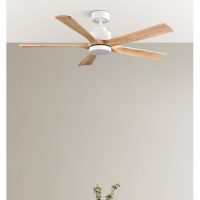 Ventilador Dc Cairo 24w 2400lm Blanco/hay 5asp 132 D 3000k,4500k,6000k,remoto+tempor+memori