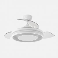 Ventilador Dc Pitufo 57w Blanco 3asp107d 3990lm Rgb  +3000-4500-6500k Reg.intensidad+remoto+memo+temporiz