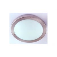 Plafon Redondo Niquel/acido 1xg-9  3x18x18cm