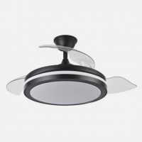 Ventilador Dc Esparta Plus 59w 6980lm Negro 107d 3aspas Desp.3000-4000-6000k Remoto+ Temporizador+ Memoria