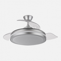 Ventilador Dc Esparta Plus 59w 6980lm Plata 107d 3aspas Desp.3000-4000-6000k Remoto+ Temporizador+ Memoria