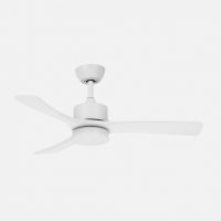 Ventilador Dc Hellin 18w Blanco 3aspas 6vel 106d Luz Opcional 2250l m3000-4500-6500k Remoto+memoria+temporizador