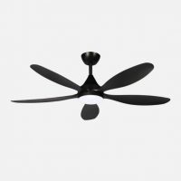 Ventilador Dc Tobarra 18w Negro 5aspas 6vel.132d  2250lm 3000-4500-6500k Remoto+memoria+temporizador