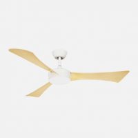 Ventilador Dc Tormos 18w Blanco/haya 3aspas 6vel.132d 2250 Lm 3000-4500-6500k Remoto+memoria+temporizador