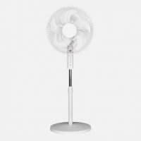 Ventilador De Pie Liberty Blanc 3vel 45w 5asp  Fijo Y Rotatorio C/remoto Y Temporizador Regx43x43cm