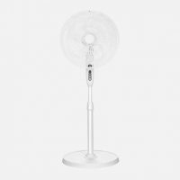 Ventilador De Pie Siluro Blanco 3vel 50w 5asp Fijo Y Rotatorio Regx42x42cm