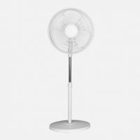 Ventilador De Pie Yamato Blanco 3vel 50w 3asp  Fijo Y Rotatorio Regx41x41cm
