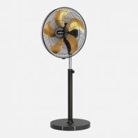 Ventilador Industrial Crucero 209w Negro/oro 5vel 5aspas Fijo Y Rotatorio Alta Velocidad Regx60x60cm