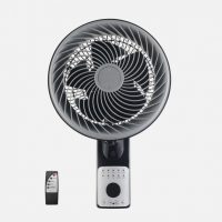 Ventilador Pared Aestus 75w Negro/gris 3vel 5asp C/remoto Alta Velocidad Fijo y Rotatorio Orientable 45,5x27x34cm