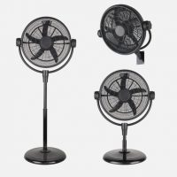 Ventilador Pie 3x1 Aifos Negro 3vel 90w 5aspas  Rotacion manual Suelo/pared/sobremesa Orientable Regx61x61cm