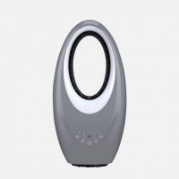 Ventilador Sin Aspas Canales Gris 50w 3velocidades Oscilante 4col.led Tactil C/remoto Y Temporizador 57,5x29x17cm