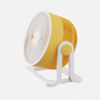 Ventilador Sobremesa Funchal Amarillo 32w  3aspas 3vel  Orientable 24x25x15,5cm