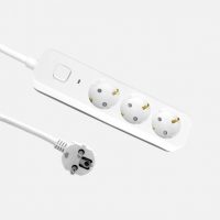 Alargadera Dalton C/cable 1,5m 3gx1,5mm Blanco/gris 3enchufes+interruptor,prtotecc.para Niños, Indicador Luminoso 4x5x21cm