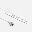 Alargadera Dalton C/cable 3m 3gx1,5mm Blanco/gris 4enchufes+interruptor,prtotecc.para Niños, Indicador Luminoso 4x5x25cm - Imagen 2