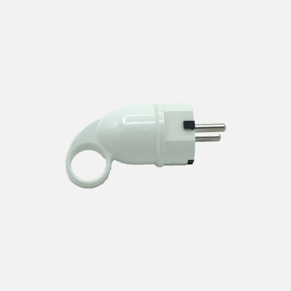 Eco Clavija Retractil Mod6 2p+e 16a 230v Blanca 4,5x3,5x10cm C/anilla Tirador