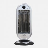 Estufa Elect.de Carbono Fulgor 900w Negro/plata 2potencias Oscilante 2elemntos Asa Antivuelco Termost.reg 60x30x30cm