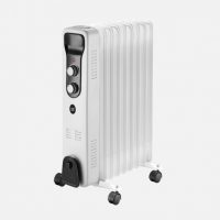 Radiador Aceite Brasilia 2000w 9elementos Blanco/negro 3potencias Antivuelco Termostato Reg.seguridad Asa 59,5x40,5x24cm