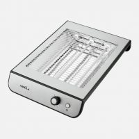 Tostador Horiz.serpis Neg/cr 900w 3tub.quarz.temp Band.recogemigas,ace.inoxid.6,5x35,5x21c