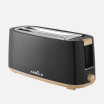 Tostador Pan Eume 1400w Negro/haya 7niveles Tostado,descongelacion, Apag.automatico,2ranuras,recogemigas 17x38x14,5cm - Imagen 2
