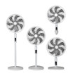 Ventilador Pie 3x1 Mixin Blanco 3vel 60w 7asp 45d Fijo/rotatorio Suelo/pared/sobremesa Regx45x45cm - Imagen 2