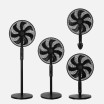 Ventilador Pie 3x1 Mixin Negro 3vel 60w 7aspas 45d Fijo/rotatorio Suelo/pared/sobremesa Regx45x45cm - Imagen 2